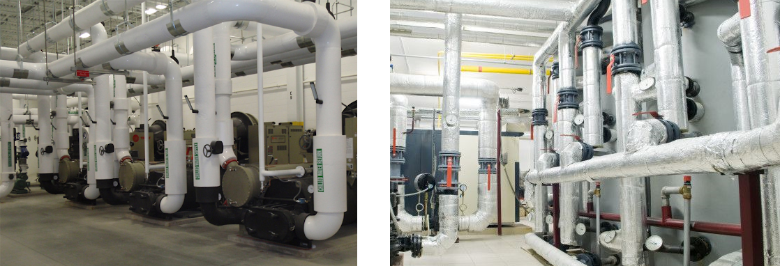 CHILLED WATER PIPELINE ERECTION